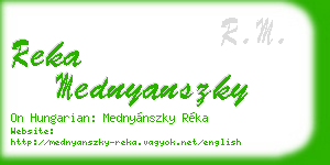 reka mednyanszky business card